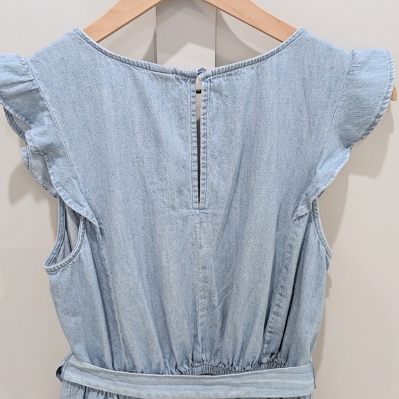 Old Navy Flutter Sleeve Denim Jumpsuit with Pockets - Picture 5 of 7